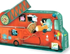 Puzzel Brandweerwagen - Djeco - 16 Stukjes - 3 Jaar