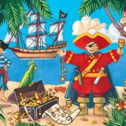Puzzel De Piraat En Zijn Schat - Djeco - 36 Stukjes - 4 Jaar