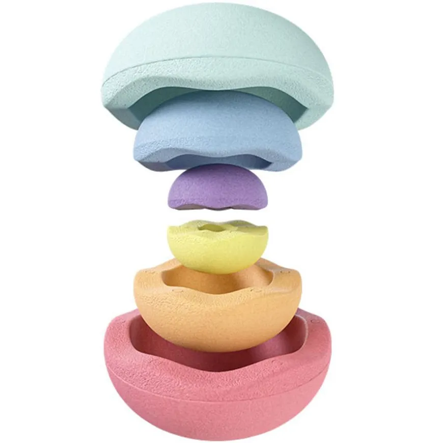 Stapelstein Inside Rainbow Pastel Set Van 6