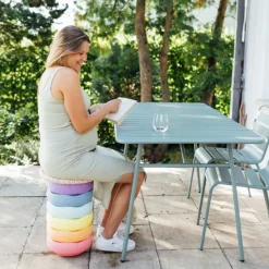 Stapelstein Rainbow Pastel Stapelstenen 6 Stuks + Confetti Balanceerbord