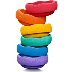 Stapelstein Rainbow Purple Stapelstenen 6 Stuks