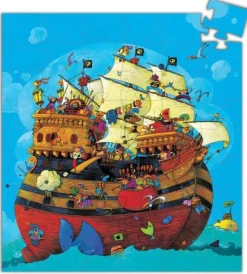 Stoere Piraten Legpuzzel Silhouet - De Boot Van Barbarossa - Djeco