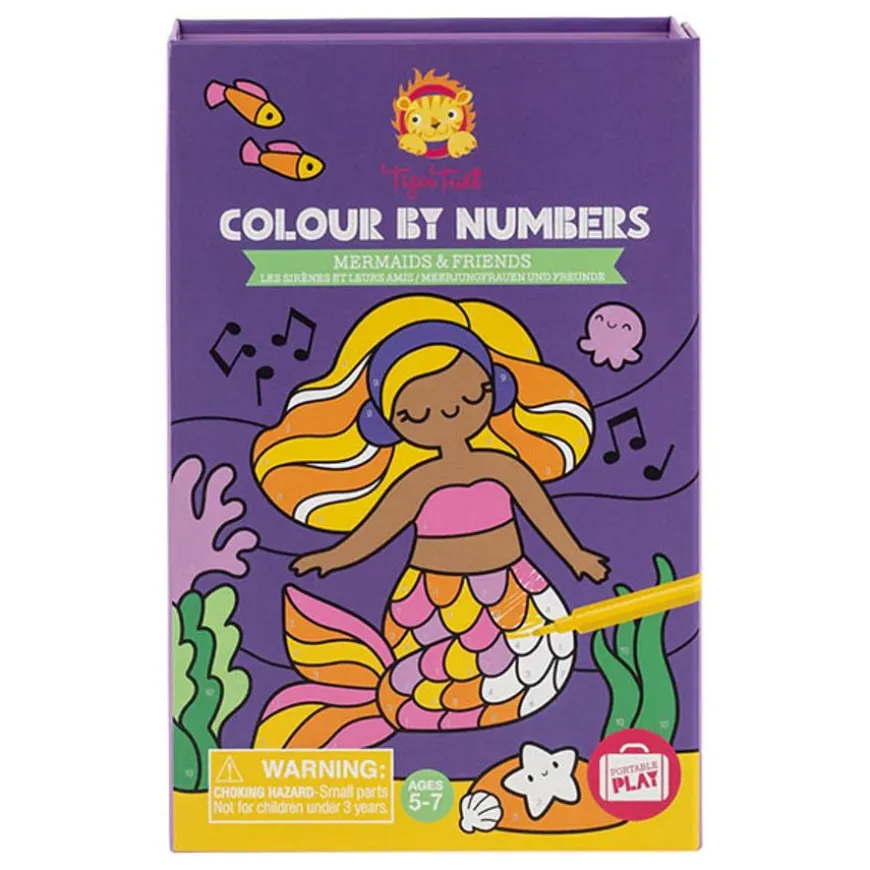 Tiger Tribe Kleuren Op Nummer Mermaids