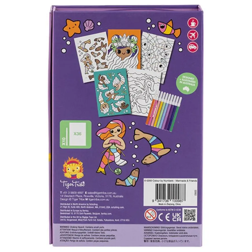Tiger Tribe Kleuren Op Nummer Mermaids