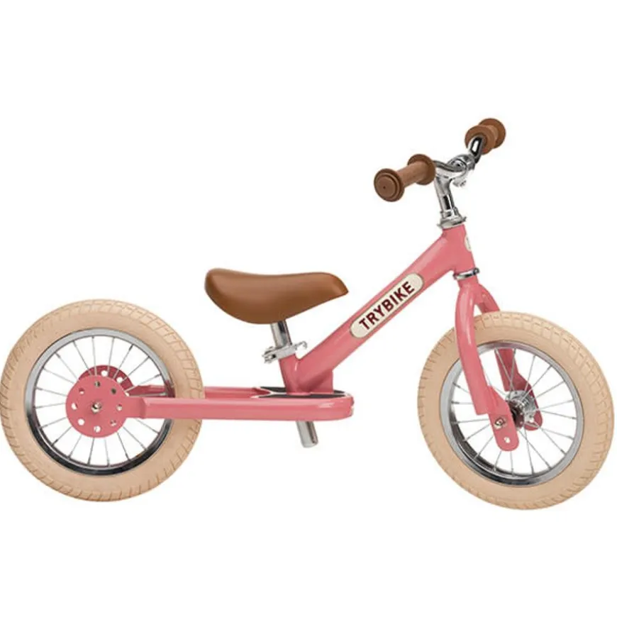 Trybike Steel Loopfiets Vintage Roze